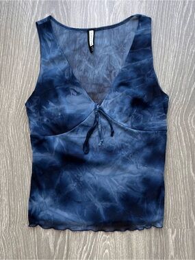 Y2K Tie Dye Mesh Tank Top